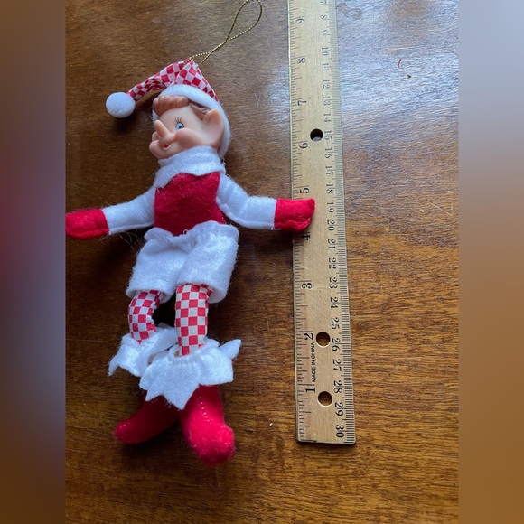 Elf Rubber Face Kneehugger Posable Boy Christmas Doll 8" - Picture 5 of 5